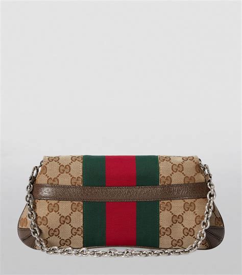 Gucci Horsebit Chain small shoulder bag in green iridescent 